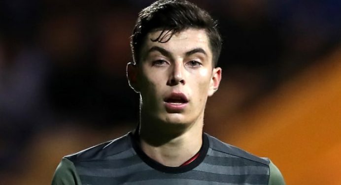 The young Leverkusen midfielder Kai Havertz