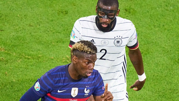 Antonio Rudiger and Paul Pogba Euro 2020